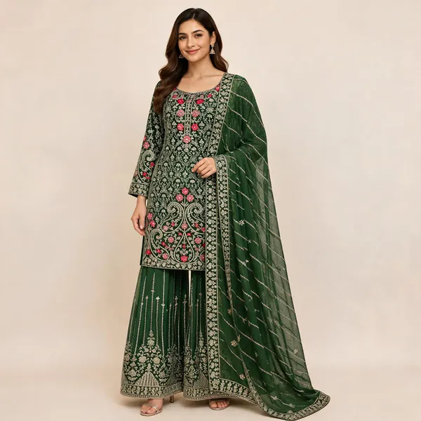 Sea_Green_Silk_Kurta_Set_For_Women