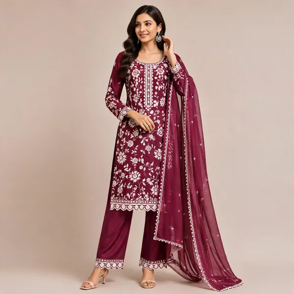Blush_Pink_Georgette_Kurta_Set_For_Women