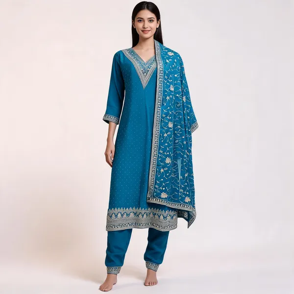Firozi_Vichitra_Kurta_Set_For_Women