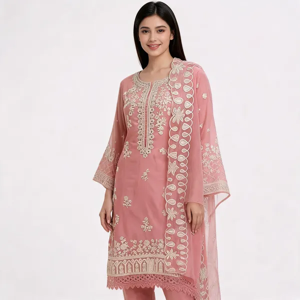 Pink_Muslin_Kurta_Set_For_Women