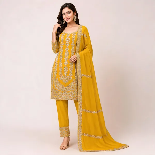 Yellow_Silk_Kurta_Set_For_Women