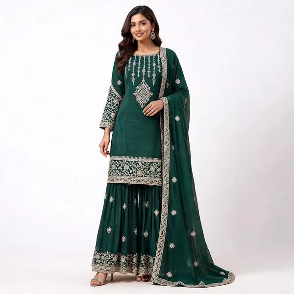 Green_Silk_Kurta_Set_For_Women