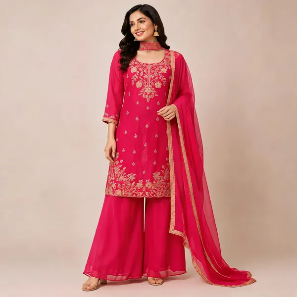 Red_Silk_Kurta_Set_For_Women