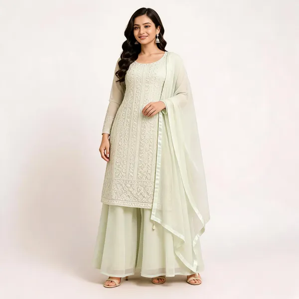 Pista_Green_Georgette_Kurta_Set_For_Women