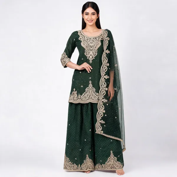 Green_Silk_Kurta_Set_For_Women