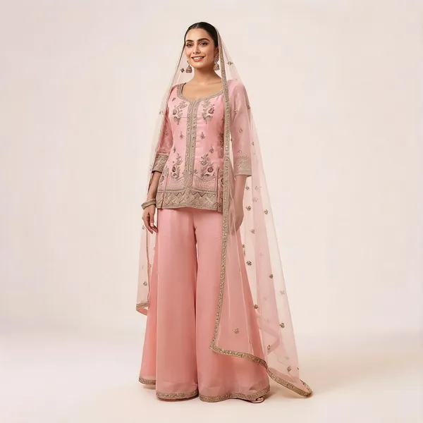 Pink_Silk_Kurta_Set_For_Women