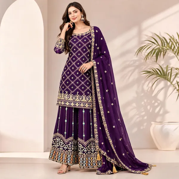 Purple_Silk_Kurta_Set_For_Women