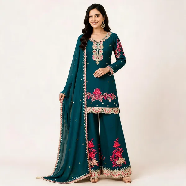 Rama_Green_Georgette_Kurta_Set_For_Women