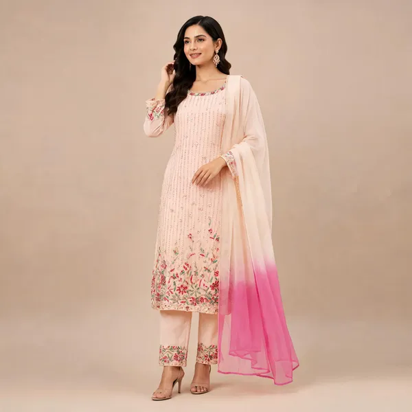 Pitch_Georgette_Kurta_Set_For_Women