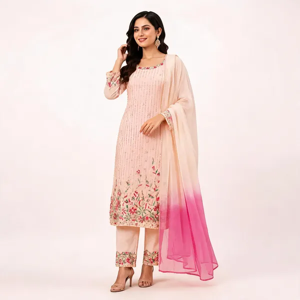 Pitch_Georgette_Kurta_Set_For_Women