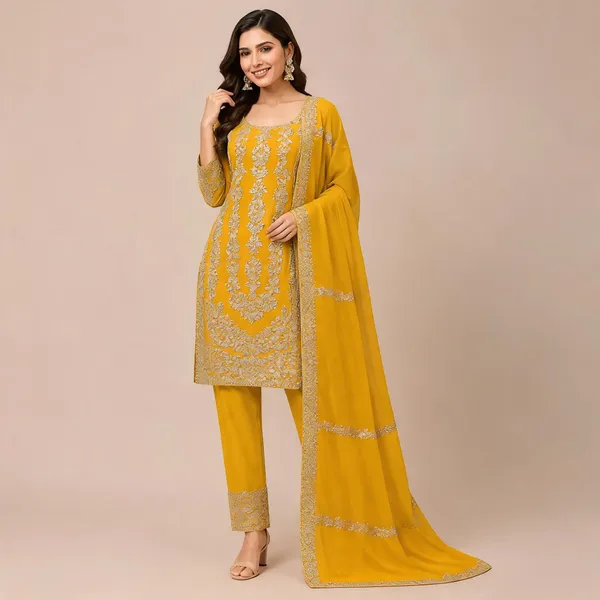 Yellow_Silk_Kurta_Set_For_Women