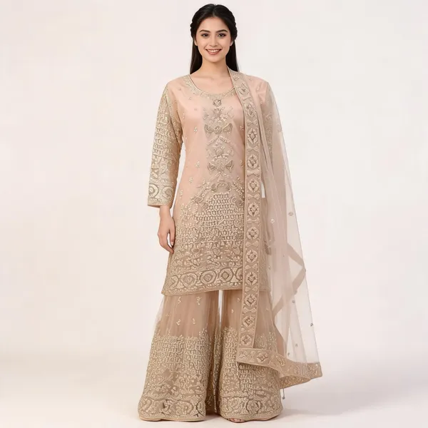 Pitch_Net_Kurta_Set_For_Women