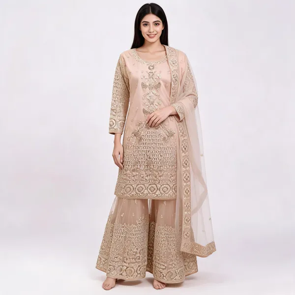 Pitch_Net_Kurta_Set_For_Women