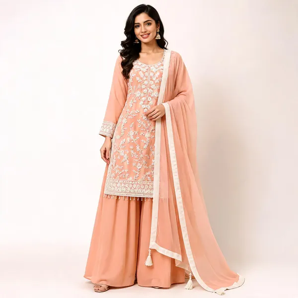Pitch_Georgette_Kurta_Set_For_Women