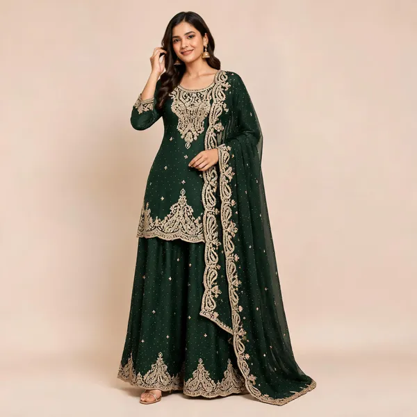 Green_Silk_Kurta_Set_For_Women