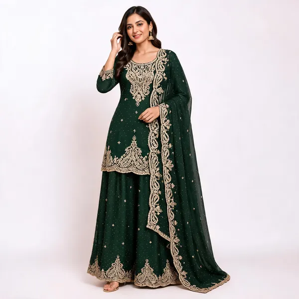 Green_Silk_Kurta_Set_For_Women