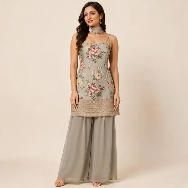 Grey_Georgette_Kurta_Set_For_Women