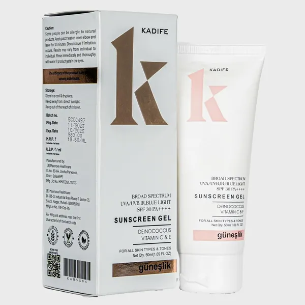 Kadife_Sunscreen_Gel_Broad_Spectrum_Uv_Protection_Spf_30_Pa_Lightweight_Non_Greasy_Formula_With_Vitamin_C_E_For_All_Skin_Types_50_Ml