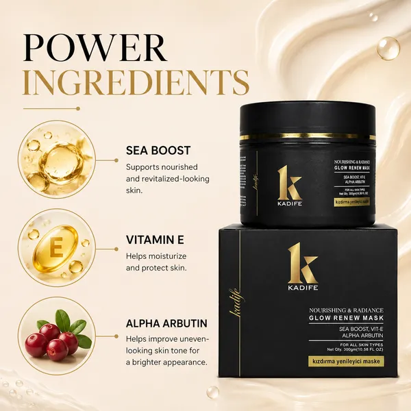 Kadife_Glow_Renew_Face_Mask_With_Sea_Boost_Vitamin_E_Alpha_Arbutin_Nourishing_Radiance_Care_For_All_Skin_Types_Weekly_Skincare_Treatment_300_Gm