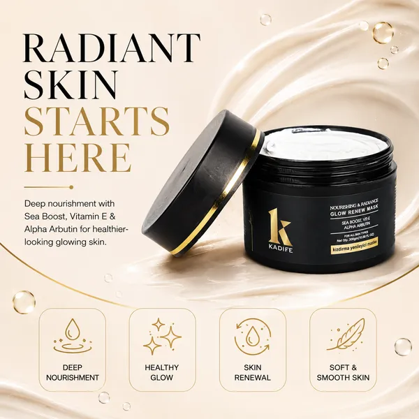Kadife_Glow_Renew_Face_Mask_With_Sea_Boost_Vitamin_E_Alpha_Arbutin_Nourishing_Radiance_Care_For_All_Skin_Types_Weekly_Skincare_Treatment_300_Gm