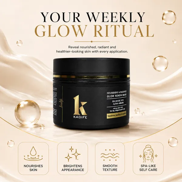 Kadife_Glow_Renew_Face_Mask_With_Sea_Boost_Vitamin_E_Alpha_Arbutin_Nourishing_Radiance_Care_For_All_Skin_Types_Weekly_Skincare_Treatment_300_Gm
