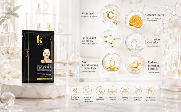 Kadife_Tropical_Vitamin_C_Mould_Mask,_Vitamin_C_Skin_Brightening_Hydrating_Facial_Mask_With_Marine_Botanical_Minerals_Moisturizing_Calming_Care_25g_Single_Use_-_Pack_of_2