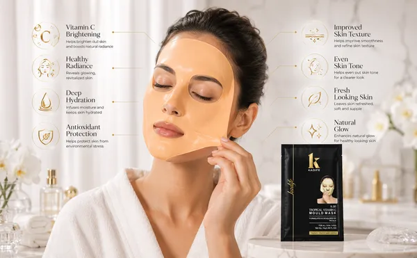Kadife_Tropical_Vitamin_C_Mould_Mask,_Vitamin_C_Skin_Brightening_Hydrating_Facial_Mask_With_Marine_Botanical_Minerals_Moisturizing_Calming_Care_25g_Single_Use_-_Pack_of_2