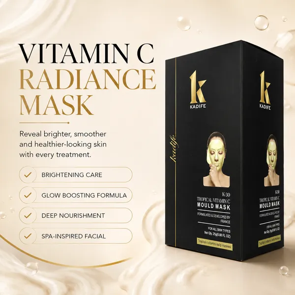 Kadife_Tropical_Vitamin_C_Mould_Mask,_Vitamin_C_Skin_Brightening_Hydrating_Facial_Mask_With_Marine_Botanical_Minerals_Moisturizing_Calming_Care_25g_Single_Use_-_Pack_of_2