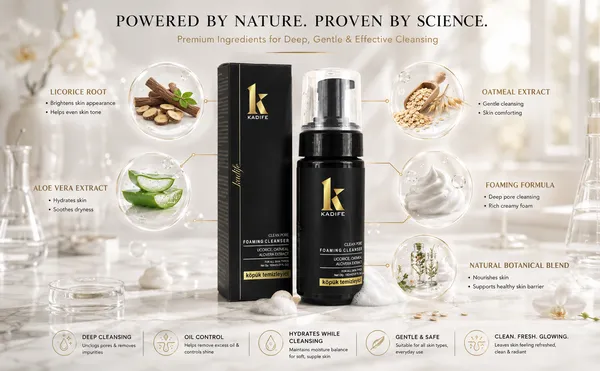 Kadife_Clean_Pore_Foaming_Face_Cleanser_With_Licorice_Oatmeal_Aloe_Vera_Deep_Pore_Cleansing_Oil_Control_Gentle_Exfoliating_Face_Wash_For_All_Skin_Types_150_Ml