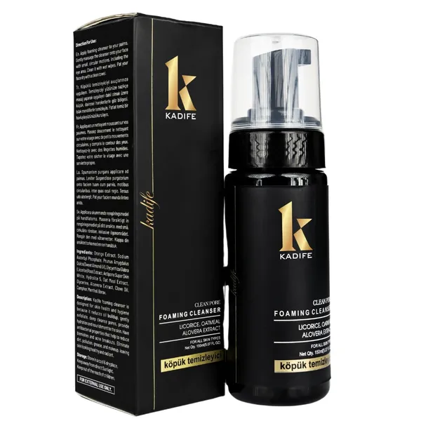 Kadife_Clean_Pore_Foaming_Face_Cleanser_With_Licorice_Oatmeal_Aloe_Vera_Deep_Pore_Cleansing_Oil_Control_Gentle_Exfoliating_Face_Wash_For_All_Skin_Types_150_Ml