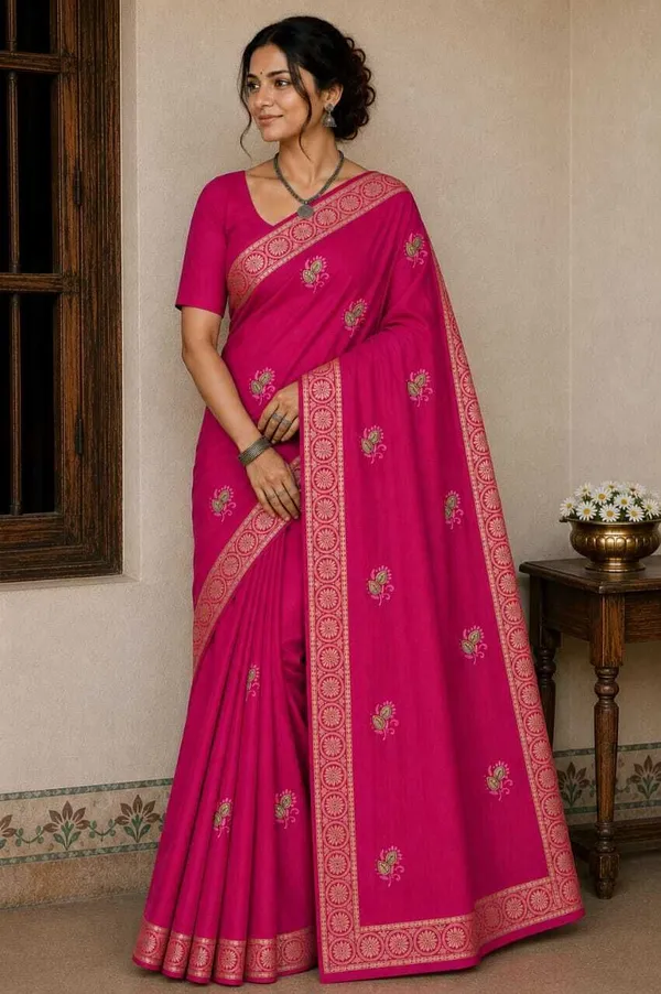 Pink_Pure_Cotton_Embroidered_Woven_Saree_For_Women