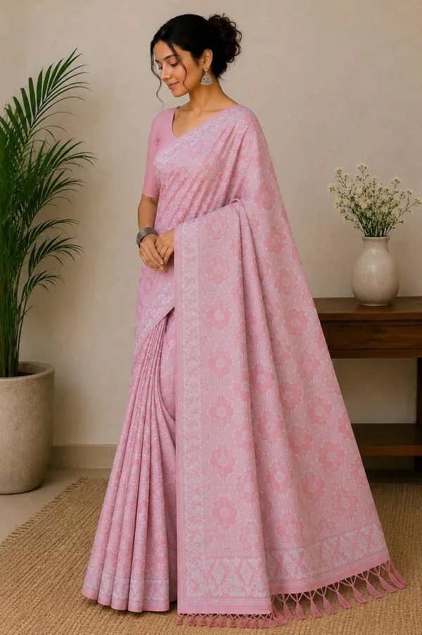 Raamiva_Woven_Daily_Wear_Pure_Cotton_Saree_(Pink)