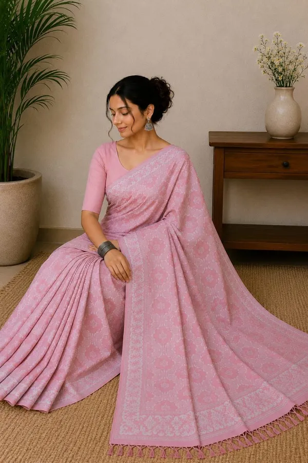 Raamiva_Woven_Daily_Wear_Pure_Cotton_Saree_(Pink)