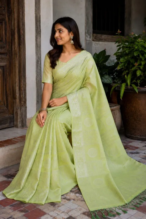 Raamiva_Woven_Daily_Wear_Pure_Cotton_Saree_(Light_Green)