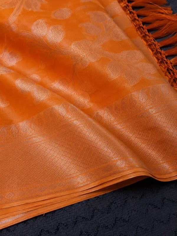 Raamiva_Woven_Daily_Wear_Pure_Cotton_Saree_(Orange)