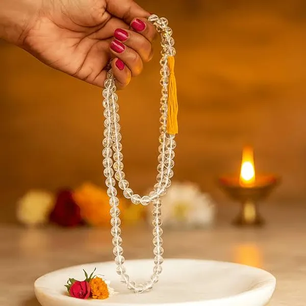 Clear_Crystal_Sphatik_108_Beads_Tassel_Mala_For_Unisex