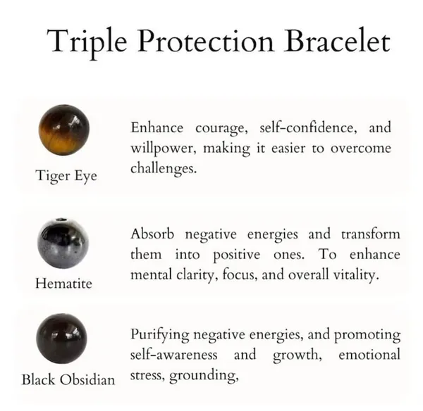 Black_And_Brown_Crystal_Triple_Protection_Beaded_Bracelet_For_Unisex
