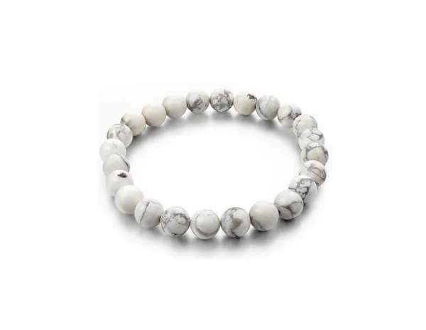 White_Crystal_Howlite_Marbled_Beaded_Bracelet_For_Unisex