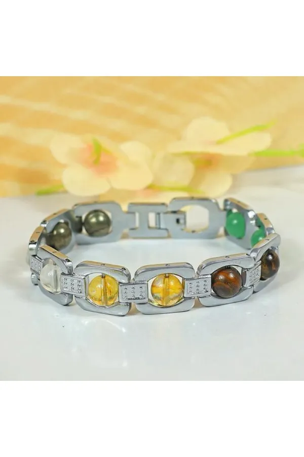 Silver_Crystal_And_Metal_Dhan_Yog_Multi-Stone_Bracelet_For_Unisex