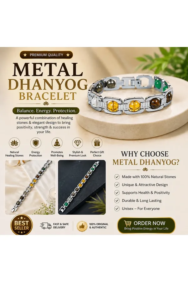 Silver_Crystal_And_Metal_Dhan_Yog_Multi-Stone_Bracelet_For_Unisex