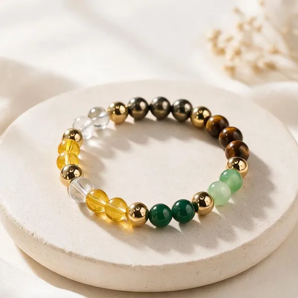 Multicolor_Crystal_Beaded_Dhan_Yog_Bracelet_For_Unisex