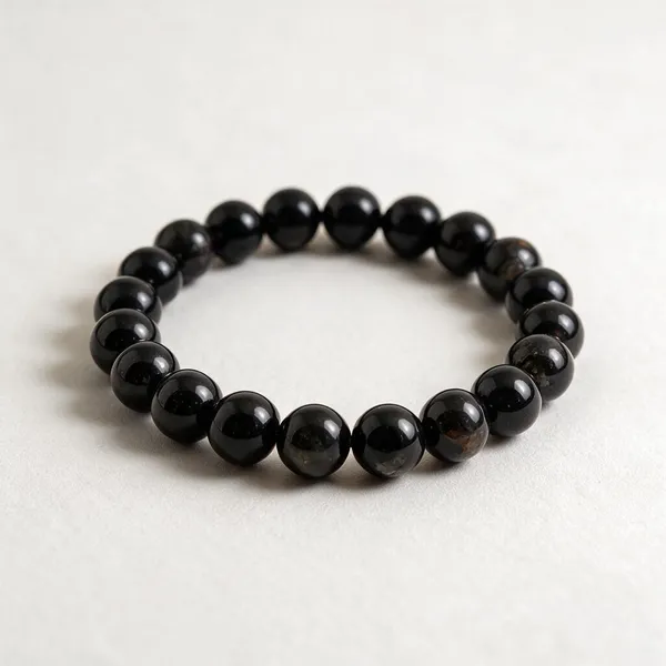 Black_Crystal_Beaded_Bracelet_For_Unisex