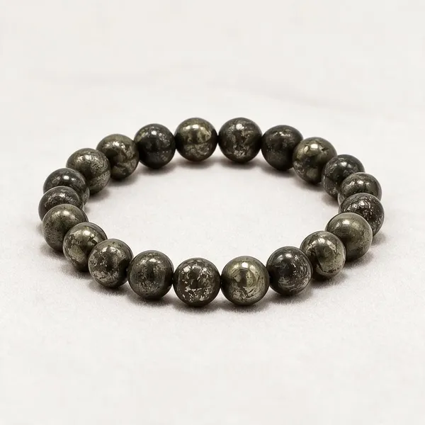 Black_Crystal_Pyrite_Beaded_Bracelet_For_Unisex