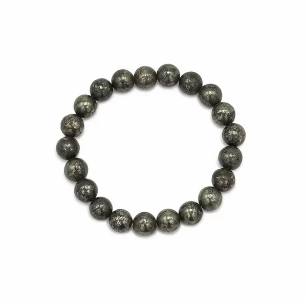 Black_Crystal_Pyrite_Beaded_Bracelet_For_Unisex