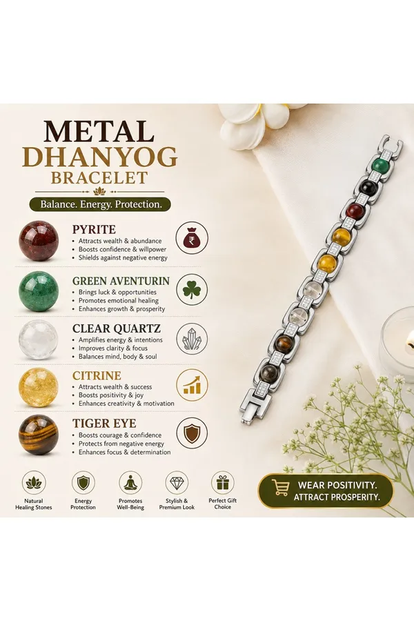Silver_Crystal_And_Metal_Dhan_Yog_Multi-Stone_Bracelet_For_Unisex