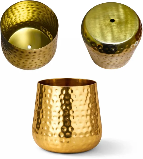 Metal_Contemporary_Hammered_Gold_Decorative_Plant_Pot