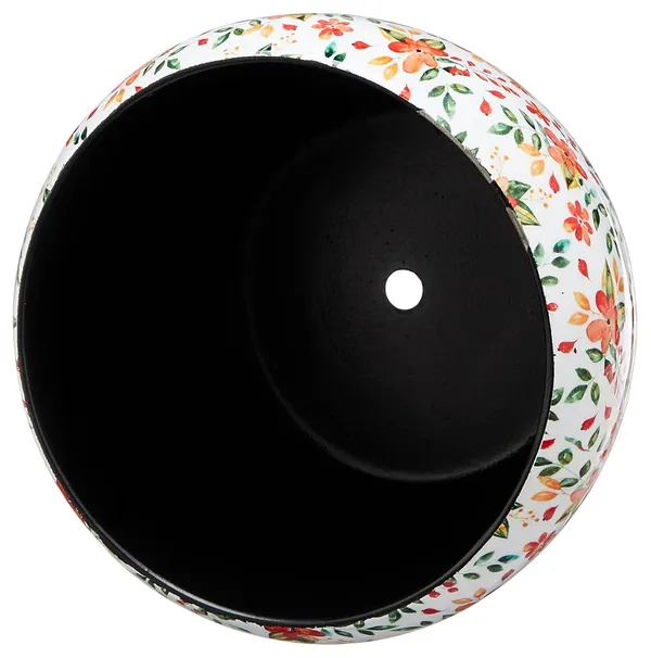 Metal_Floral_Print_Planter_Pot_With_Stand