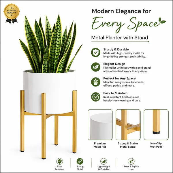 Modern_White_Planter_Pot_With_Gold_Stand