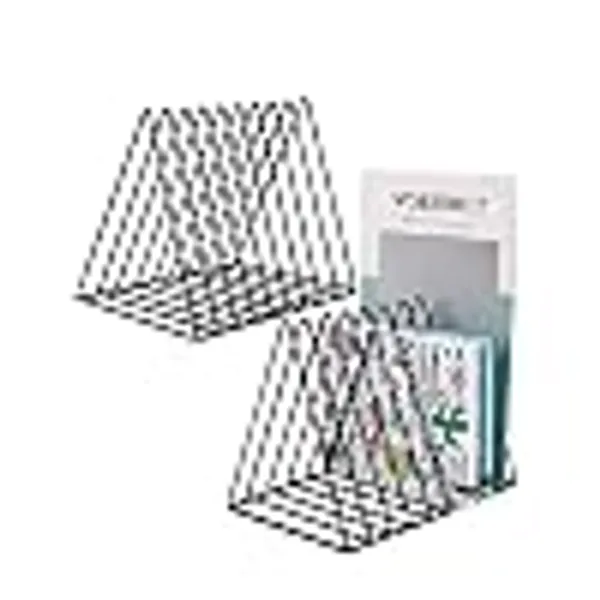 Alfhome_Premium_Metal_Magazine_Holder_File_Organizer_Geometric_Wire_Desktop_Sorter_Wall_Mounted_Rack_For_Office_Home_Desk_Books_And_Documents_Black_Triangle_Desktop_Sorter