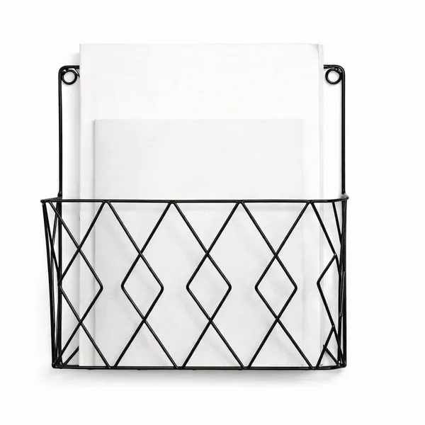 Alfhome_Premium_Metal_Magazine_Holder_File_Organizer_Geometric_Wire_Desktop_Sorter_Wall_Mounted_Rack_For_Office_Home_Desk_Books_And_Documents_Black_Diamond_Wall_File_Rack